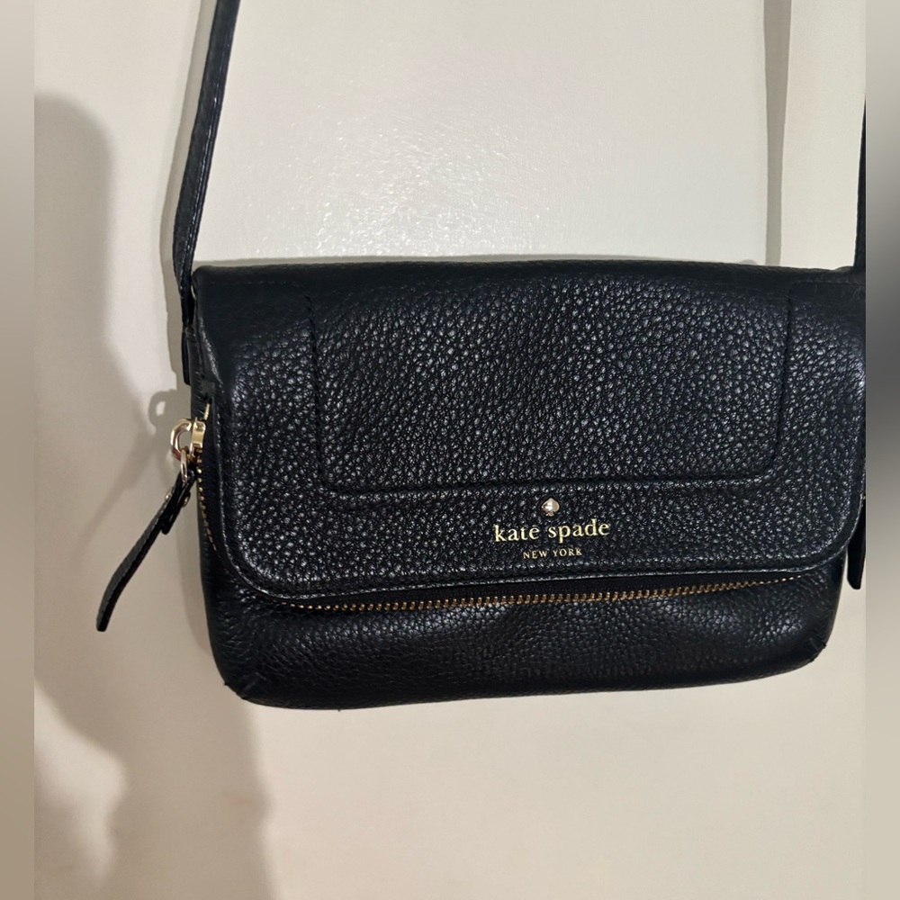 New Kate Spade Black Pebbled leather Crossbody Bag
#17